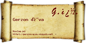 Gerzon Éva névjegykártya
