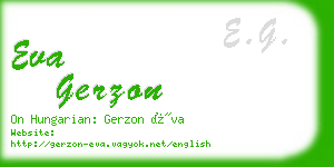 eva gerzon business card